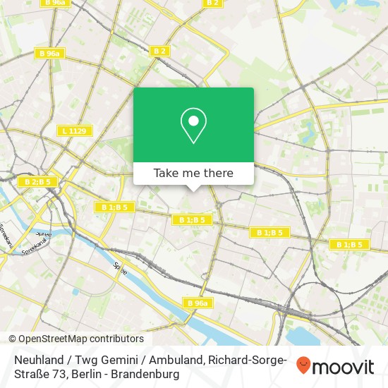 Карта Neuhland / Twg Gemini / Ambuland, Richard-Sorge-Straße 73
