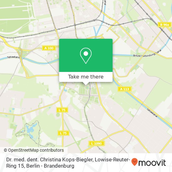 Dr. med. dent. Christina Kops-Biegler, Lowise-Reuter-Ring 15 map