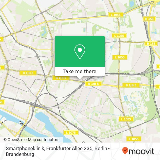 Карта Smartphoneklinik, Frankfurter Allee 235