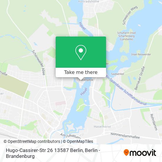 Карта Hugo-Cassirer-Str 26 13587 Berlin