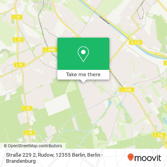 Карта Straße 229 2, Rudow, 12355 Berlin