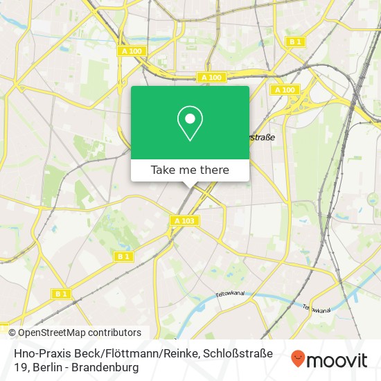 Карта Hno-Praxis Beck / Flöttmann / Reinke, Schloßstraße 19