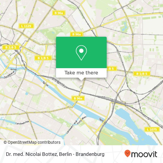 Карта Dr. med. Nicolai Bottez, Gubener Straße 37