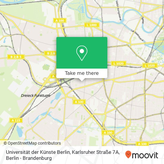 Universität der Künste Berlin, Karlsruher Straße 7A map