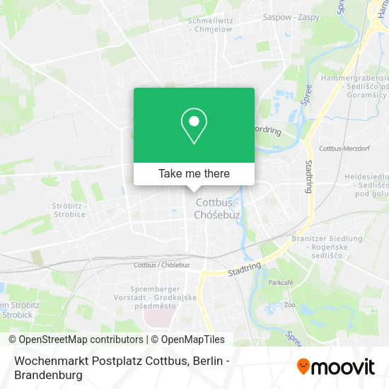 Карта Wochenmarkt Postplatz Cottbus