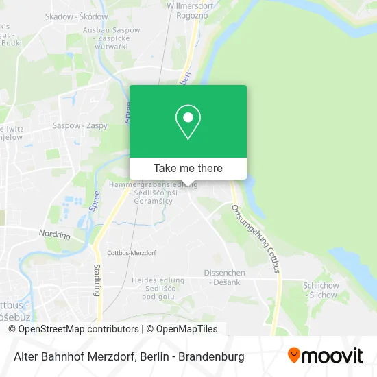 Alter Bahnhof Merzdorf map