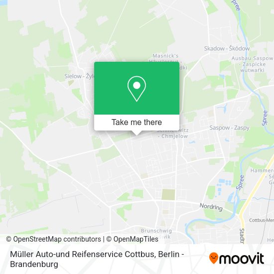 Карта Müller Auto-und Reifenservice Cottbus