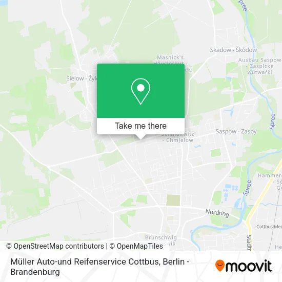 Карта Müller Auto-und Reifenservice Cottbus
