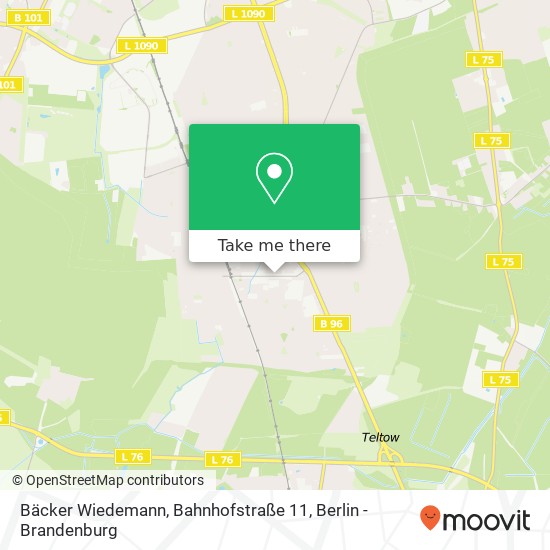 Карта Bäcker Wiedemann, Bahnhofstraße 11