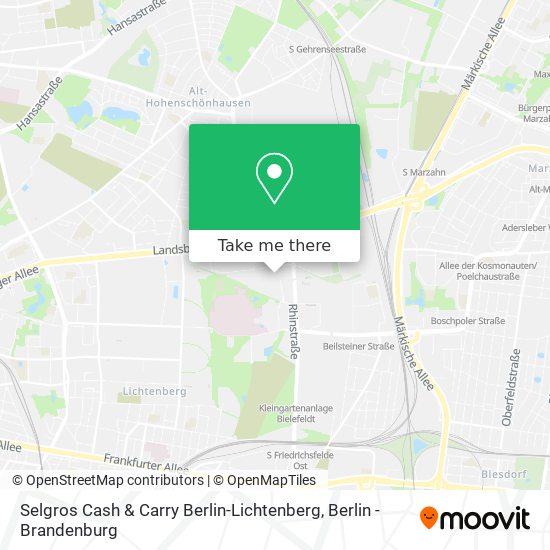 Selgros Cash & Carry Berlin-Lichtenberg map