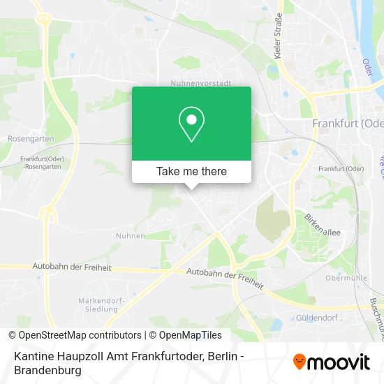 Карта Kantine Haupzoll Amt Frankfurtoder