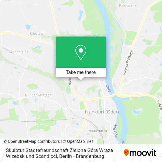 Карта Skulptur Städtefreundschaft Zielona Góra Wraza Wizebsk und Scandicci