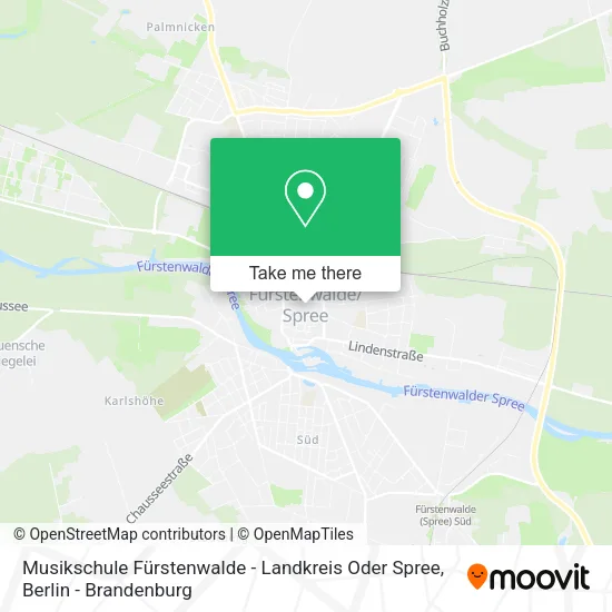 Карта Musikschule Fürstenwalde - Landkreis Oder Spree