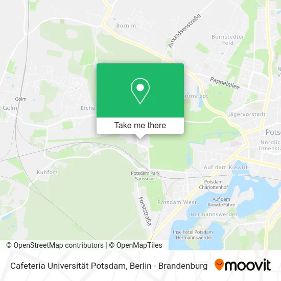 Карта Cafeteria Universität Potsdam