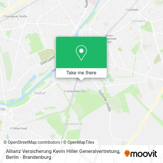 Карта Allianz Versicherung Kevin Hiller Generalvertretung