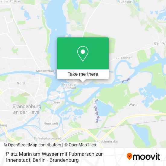 Карта Platz Marin am Wasser mit Fubmarsch zur Innenstadt