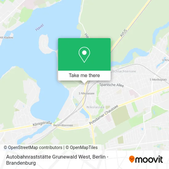 Карта Autobahnraststätte Grunewald West