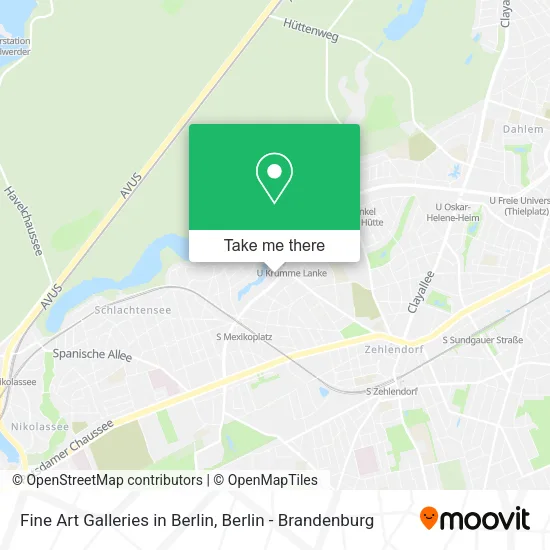 Карта Fine Art Galleries in Berlin