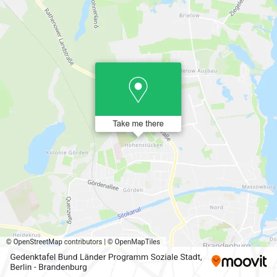 Карта Gedenktafel Bund Länder Programm Soziale Stadt