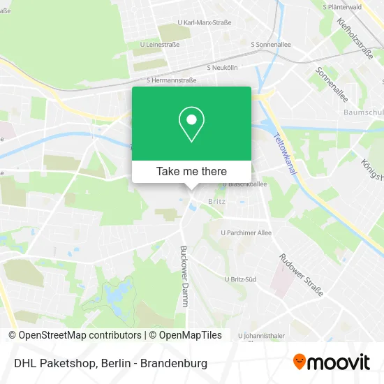 DHL Paketshop map