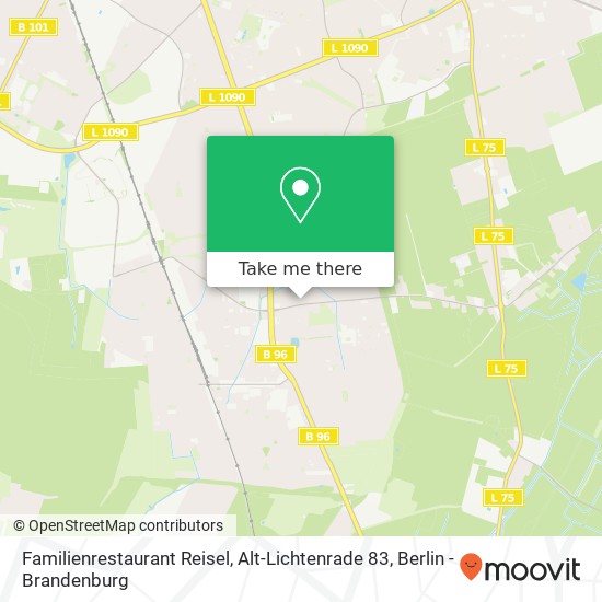 Карта Familienrestaurant Reisel, Alt-Lichtenrade 83