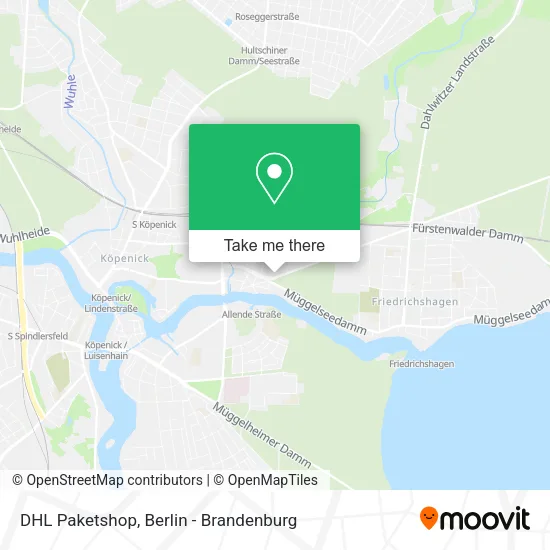 DHL Paketshop map