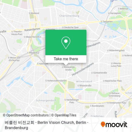 Карта 베를린 비전교회 - Berlin Vision Church