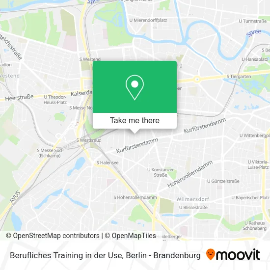 Карта Berufliches Training in der Use