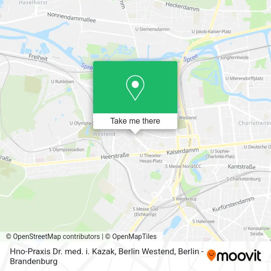Карта Hno-Praxis Dr. med. i. Kazak, Berlin Westend