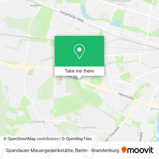 Карта Spandauer Mauergedenkstätte