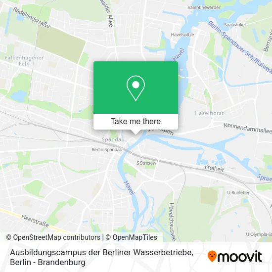 Карта Ausbildungscampus der Berliner Wasserbetriebe