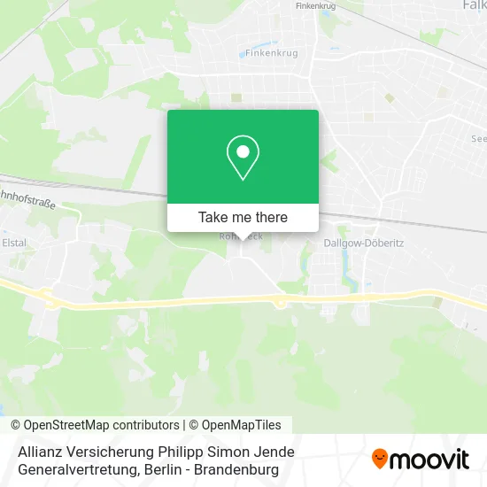 Карта Allianz Versicherung Philipp Simon Jende Generalvertretung