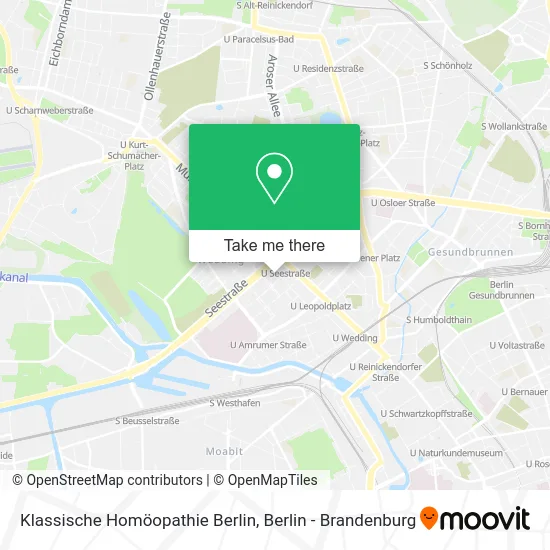 Карта Klassische Homöopathie Berlin