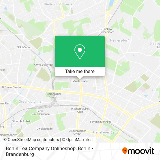 Карта Berlin Tea Company Onlineshop