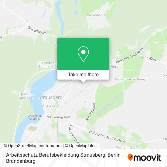 Карта Arbeitsschutz Berufsbekleidung Strausberg