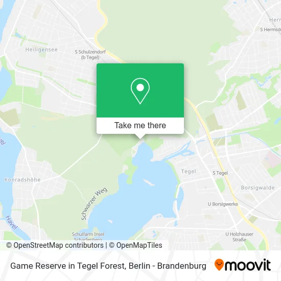 Карта Game Reserve in Tegel Forest