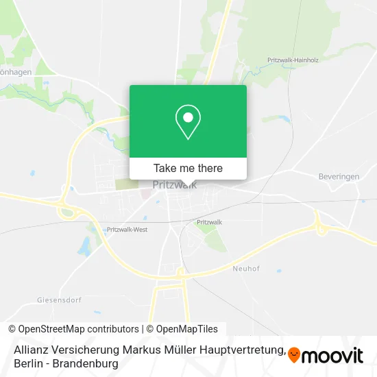 Карта Allianz Versicherung Markus Müller Hauptvertretung