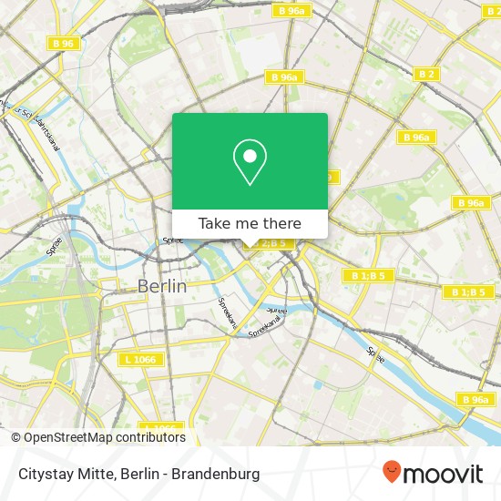 Citystay Mitte map