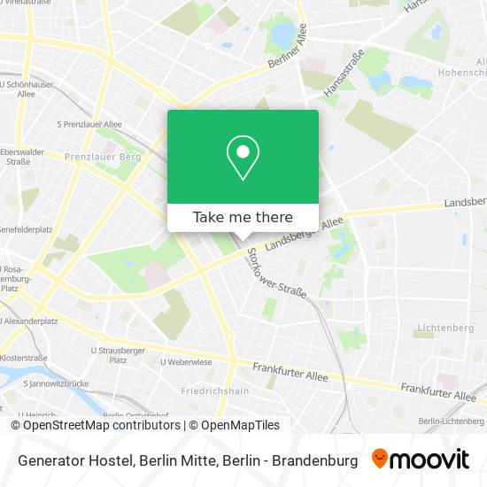 Generator Hostel, Berlin Mitte map