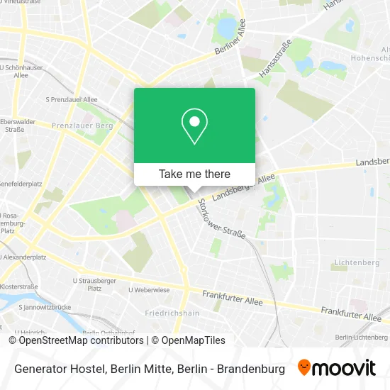 Карта Generator Hostel, Berlin Mitte