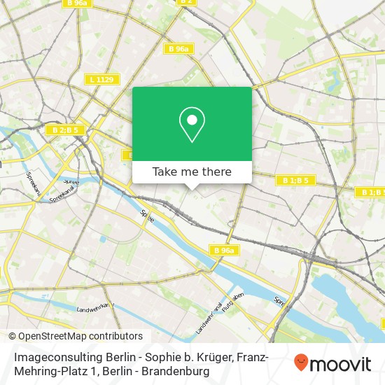 Imageconsulting Berlin - Sophie b. Krüger, Franz-Mehring-Platz 1 map