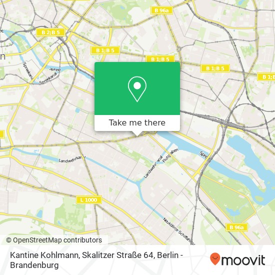 Карта Kantine Kohlmann, Skalitzer Straße 64