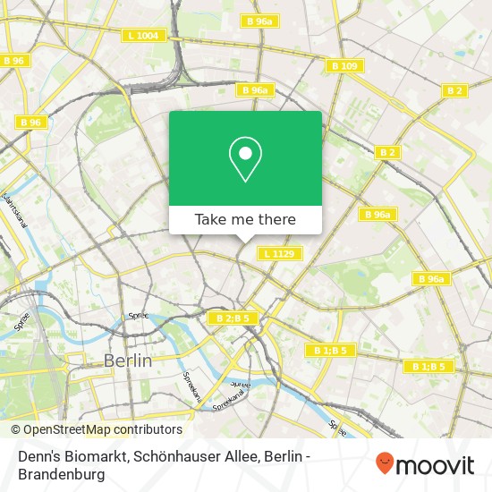 Карта Denn's Biomarkt, Schönhauser Allee
