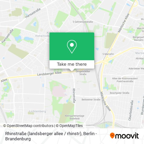 Rhinstraße (landsberger allee / rhinstr) map