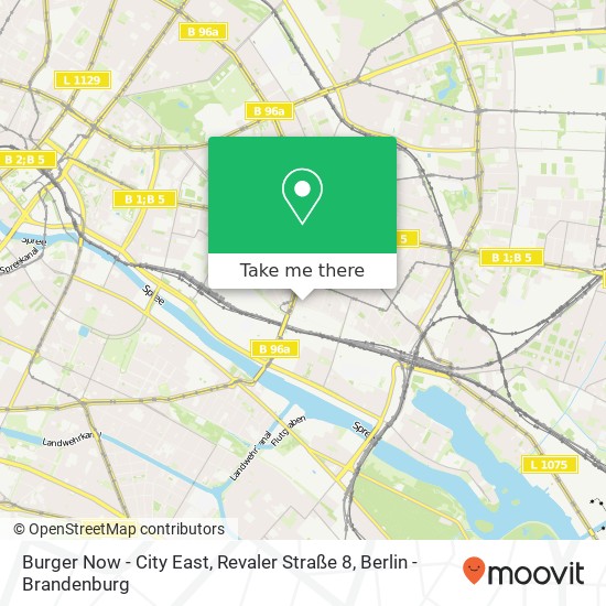 Burger Now - City East, Revaler Straße 8 map