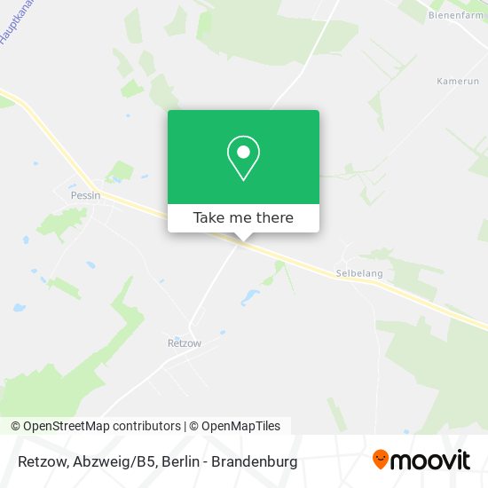 Retzow, Abzweig/B5 map