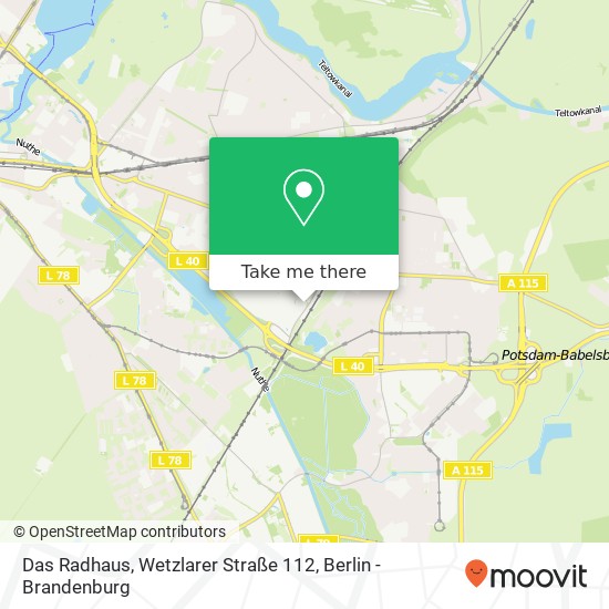 Карта Das Radhaus, Wetzlarer Straße 112