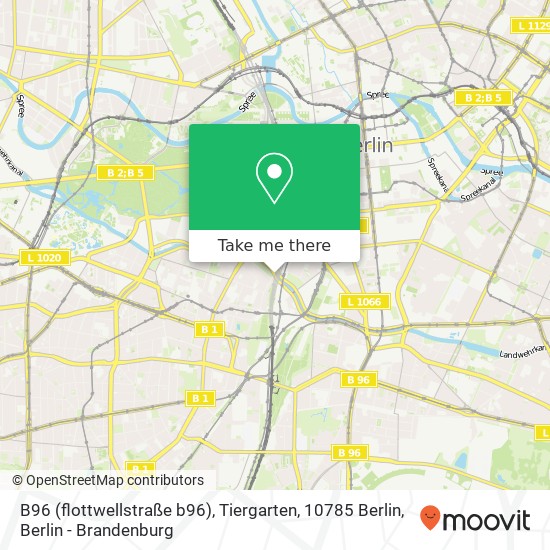 Карта B96 (flottwellstraße b96), Tiergarten, 10785 Berlin