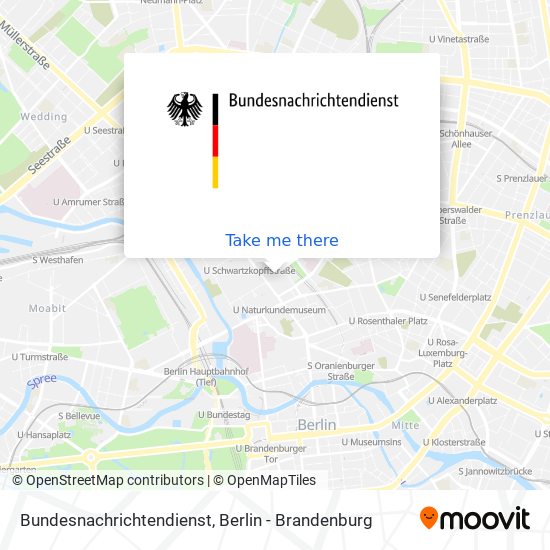 Bundesnachrichtendienst map