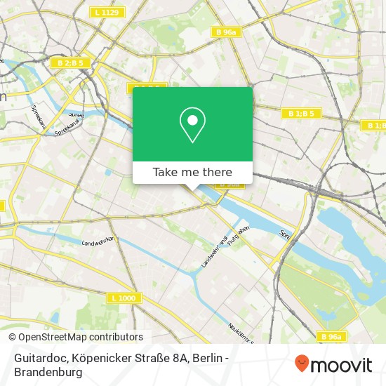 Карта Guitardoc, Köpenicker Straße 8A